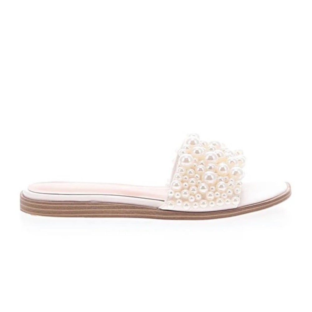 a new day Pearl Embellished Cream Sandals